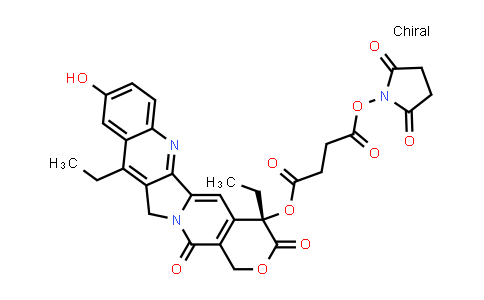 MC855646 | 2400904-71-2 | O1-[(19S)-10,19-diethyl-7-hydroxy-14,18-dioxo-17-oxa-3,13-diazapentacyclo[11.8.0.0²¹¹.0⁴⁹.0¹⁵²º]henicosa-1(21),2,4,6,8,10,15(20)-heptaen-19-yl] O4-(2,5-dioxopyrrolidin-1-yl) butanedioate