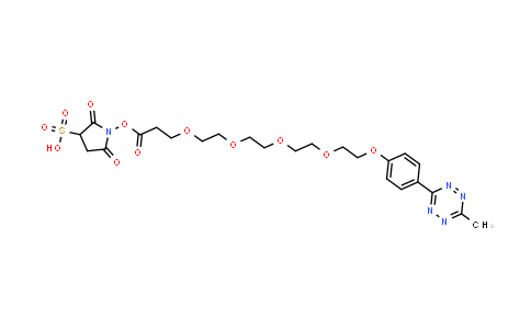 CAS No. 2055646-23-4, 1-[3-[2-[2-[2-[2-[4-(6-methyl-1,2,4,5-tetrazin-3-yl)phenoxy]ethoxy]ethoxy]ethoxy]ethoxy]propanoyloxy]-2,5-dioxo-pyrrolidine-3-sulfonic acid