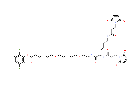 CAS No. 2173083-46-8, (2,3,5,6-tetrafluorophenyl) 3-[2-[2-[2-[2-[2,6-bis[3-(2,5-dioxopyrrol-1-yl)propanoylamino]hexanoylamino]ethoxy]ethoxy]ethoxy]ethoxy]propanoate