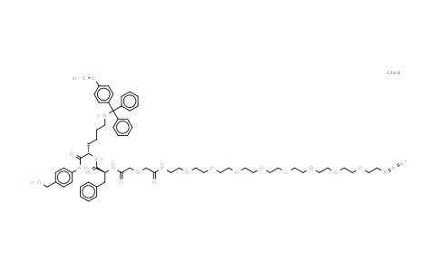 DY855669 | 1039044-98-8 | (2S)-2-[[(2S)-2-[[2-[2-[2-[2-[2-[2-[2-[2-[2-[2-(2-azidoethoxy)ethoxy]ethoxy]ethoxy]ethoxy]ethoxy]ethoxy]ethoxy]ethylamino]-2-oxo-ethoxy]acetyl]amino]-3-phenyl-propanoyl]amino]-N-[4-(hydroxymethyl)phenyl]-6-[[(4-methoxyphenyl)-diphenyl-methyl]amino]hexanamide