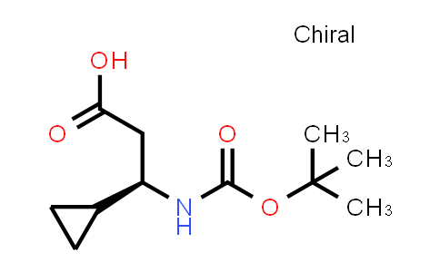 1260588-00-8 | (3R)-3-{[(tert-butoxy)carbonyl]amino}-3-cyclopropylpropanoic acid