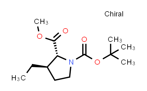 2891579-92-1 | O1-tert-butyl O2-methyl (2R,3R)-3-ethylpyrrolidine-1,2-dicarboxylate
