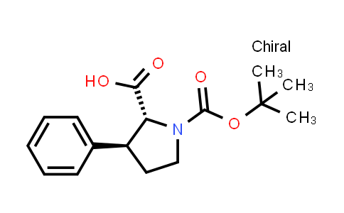 CAS No. 123724-32-3, (2R,3S)-1-tert-butoxycarbonyl-3-phenyl-pyrrolidine-2-carboxylic acid