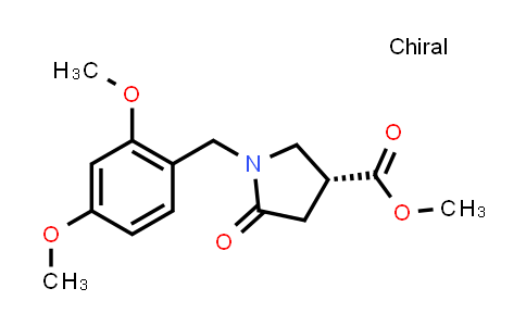 1629681-81-7 | methyl (3R)-1-[(2,4-dimethoxyphenyl)methyl]-5-oxo-pyrrolidine-3-carboxylate