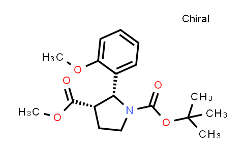 CAS No. 2940866-06-6, O1-tert-butyl O3-methyl (2R,3S)-2-(2-methoxyphenyl)pyrrolidine-1,3-dicarboxylate