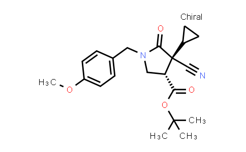 2891580-27-9 | tert-butyl (3S,4S)-4-cyano-4-cyclopropyl-1-[(4-methoxyphenyl)methyl]-5-oxo-pyrrolidine-3-carboxylate