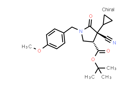 2891580-92-8 | tert-butyl (3S,4R)-4-cyano-4-cyclopropyl-1-[(4-methoxyphenyl)methyl]-5-oxo-pyrrolidine-3-carboxylate