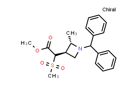 DY856186 | 2816859-95-5 | methyl 2-[(2S,3R)-1-benzhydryl-2-methyl-azetidin-3-yl]-2-methylsulfonyl-acetate