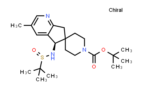 2920180-20-5 | tert-butyl (5R)-5-[[(S)-tert-butylsulfinyl]amino]-3-methyl-spiro[5,7-dihydrocyclopenta[b]pyridine-6,4'-piperidine]-1'-carboxylate