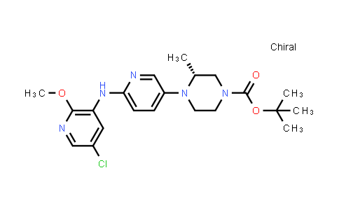 MC856196 | 2227198-90-3 | tert-butyl (3R)-4-[6-[(5-chloro-2-methoxy-3-pyridyl)amino]-3-pyridyl]-3-methyl-piperazine-1-carboxylate