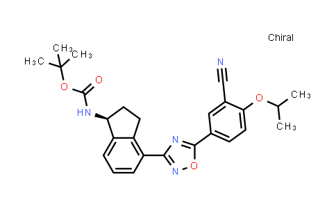 1306763-71-2 | tert-butyl N-[(1S)-4-[5-(3-cyano-4-isopropoxy-phenyl)-1,2,4-oxadiazol-3-yl]indan-1-yl]carbamate
