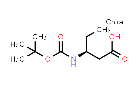CAS No. 183990-48-9, (3S)-3-{[(tert-butoxy)carbonyl]amino}pentanoic acid