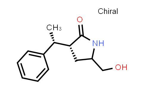 CAS No. 1421341-24-3, (3R)-5-(hydroxymethyl)-3-[(1R)-1-phenylethyl]pyrrolidin-2-one