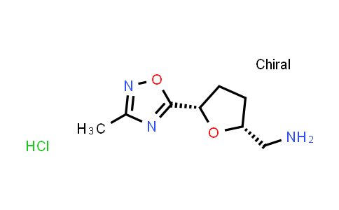 CAS No. 1808784-71-5, [(2R,5S)-5-(3-methyl-1,2,4-oxadiazol-5-yl)tetrahydrofuran-2-yl]methanamine;hydrochloride