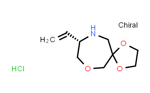 DY856634 | 2940857-04-3 | (8S)-8-vinyl-1,4,10-trioxa-7-azaspiro[4.6]undecane;hydrochloride