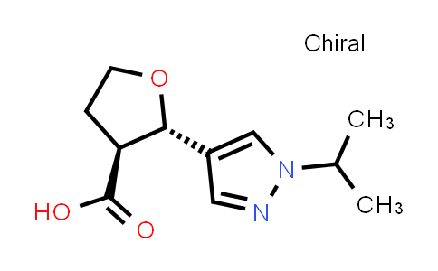 DY856637 | 1820569-83-2 | (2S,3S)-2-[1-(propan-2-yl)-1H-pyrazol-4-yl]oxolane-3-carboxylic acid