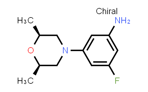 CAS No. 1603409-00-2, 3-[(2R,6S)-2,6-dimethylmorpholin-4-yl]-5-fluoroaniline