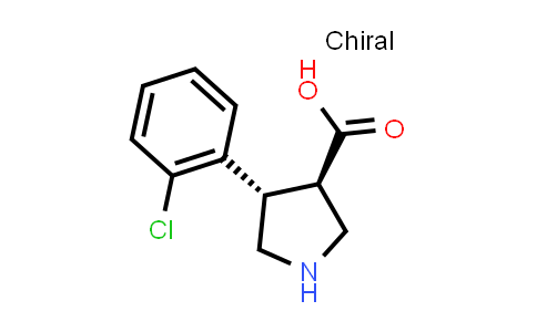 CAS No. 1260593-59-6, (3R,4S)-4-(2-chlorophenyl)pyrrolidine-3-carboxylic acid