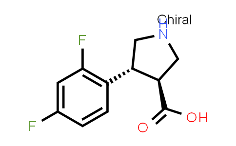 CAS No. 1260587-83-4, (3S,4R)-4-(2,4-difluorophenyl)pyrrolidine-3-carboxylic acid