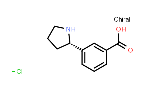 CAS No. 1381927-59-8, 3-[(2S)-pyrrolidin-2-yl]benzoic acid;hydrochloride