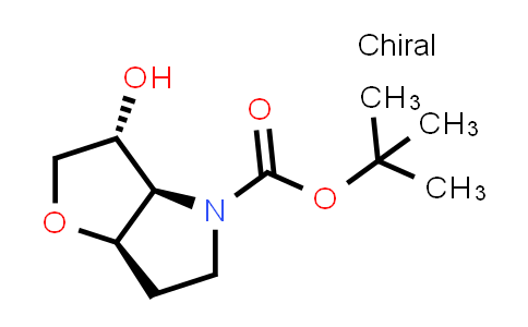 CAS No. 1001592-20-6, tert-butyl (3R,3aR,6aR)-3-hydroxy-hexahydro-2H-furo[3,2-b]pyrrole-4-carboxylate