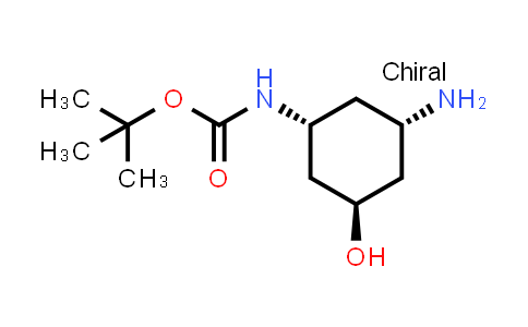 CAS No. 2940867-21-8, tert-butyl N-[(1R,3S,5R)-3-amino-5-hydroxy-cyclohexyl]carbamate