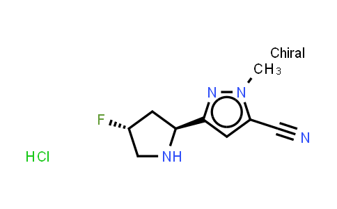 DY856686 | 2646693-55-0 | 5-[(2S,4R)-4-fluoropyrrolidin-2-yl]-2-methyl-pyrazole-3-carbonitrile;hydrochloride