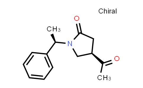 CAS No. 146511-96-8, (4R)-4-acetyl-1-[(1R)-1-phenylethyl]pyrrolidin-2-one