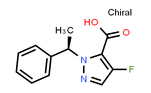 CAS No. 2425818-93-3, 4-fluoro-2-[(1R)-1-phenylethyl]pyrazole-3-carboxylic acid