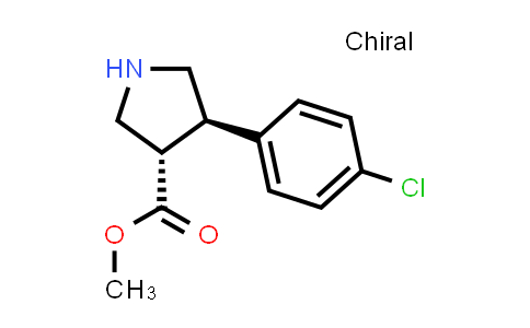 CAS No. 862364-67-8, methyl (3S,4R)-4-(4-chlorophenyl)pyrrolidine-3-carboxylate