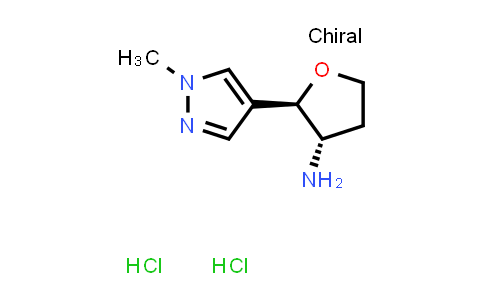 CAS No. 1807941-18-9, (2R,3S)-2-(1-methylpyrazol-4-yl)tetrahydrofuran-3-amine;dihydrochloride