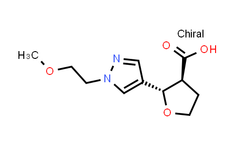 CAS No. 1820580-99-1, (2S,3S)-2-[1-(2-methoxyethyl)-1H-pyrazol-4-yl]oxolane-3-carboxylic acid