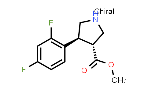 CAS No. 1461868-64-3, methyl (3R,4S)-4-(2,4-difluorophenyl)pyrrolidine-3-carboxylate