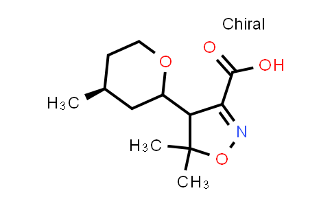 DY856768 | 1910205-48-9 | 5,5-dimethyl-4-[(4S)-4-methyloxan-2-yl]-4,5-dihydro-1,2-oxazole-3-carboxylic acid