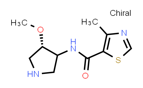 CAS No. 1217989-02-0, N-[(4S)-4-methoxypyrrolidin-3-yl]-4-methyl-1,3-thiazole-5-carboxamide