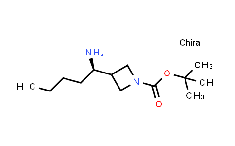 CAS No. 2920239-98-9, tert-butyl 3-[(1R)-1-aminopentyl]azetidine-1-carboxylate