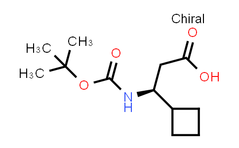 CAS No. 1260604-62-3, (3S)-3-{[(tert-butoxy)carbonyl]amino}-3-cyclobutylpropanoic acid