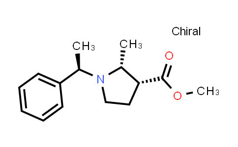 CAS No. 163705-87-1, methyl (2R,3R)-2-methyl-1-[(1R)-1-phenylethyl]pyrrolidine-3-carboxylate