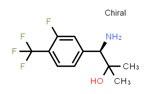 CAS No. 2222681-45-8, (1R)-1-amino-1-[3-fluoro-4-(trifluoromethyl)phenyl]-2-methylpropan-2-ol