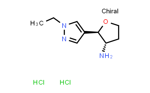 CAS No. 1820579-94-9, (2R,3S)-2-(1-ethylpyrazol-4-yl)tetrahydrofuran-3-amine;dihydrochloride