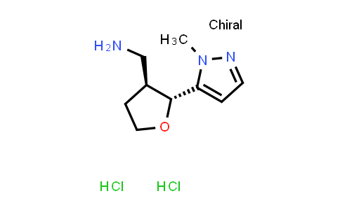 CAS No. 1808536-00-6, [(2R,3S)-2-(2-methylpyrazol-3-yl)tetrahydrofuran-3-yl]methanamine;dihydrochloride