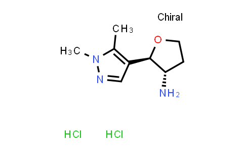 CAS No. 1808313-99-6, (2R,3S)-2-(1,5-dimethylpyrazol-4-yl)tetrahydrofuran-3-amine;dihydrochloride