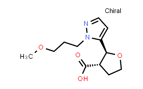 CAS No. 1820580-58-2, (2S,3S)-2-[1-(3-methoxypropyl)-1H-pyrazol-5-yl]oxolane-3-carboxylic acid