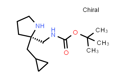 CAS No. 2306246-22-8, tert-butyl N-[[(2R)-2-(cyclopropylmethyl)pyrrolidin-2-yl]methyl]carbamate