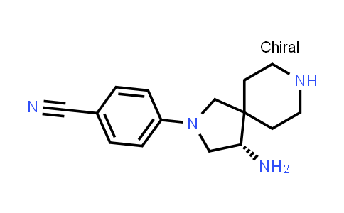 CAS No. 2590744-54-8, 4-[(4S)-4-amino-2,8-diazaspiro[4.5]decan-2-yl]benzonitrile