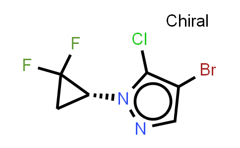 CAS No. 2641062-80-6, 4-bromo-5-chloro-1-[(1R)-2,2-difluorocyclopropyl]pyrazole