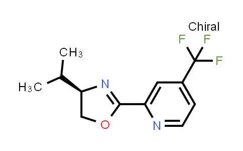 CAS No. 2828432-06-8, 2-[(4R)-4-(propan-2-yl)-4,5-dihydro-1,3-oxazol-2-yl]-4-(trifluoromethyl)pyridine