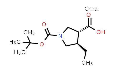 1268520-70-2 | trans-1-tert-butoxycarbonyl-4-ethyl-pyrrolidine-3-carboxylic acid