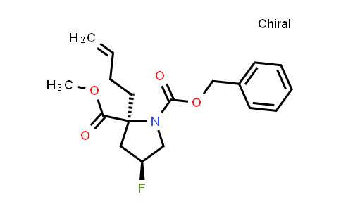 2969617-21-6 | O1-benzyl O2-methyl (2S,4S)-2-but-3-enyl-4-fluoro-pyrrolidine-1,2-dicarboxylate