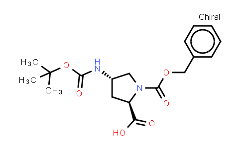 MC857190 | 489446-81-3 | (2R,4S)-1-benzyloxycarbonyl-4-(tert-butoxycarbonylamino)pyrrolidine-2-carboxylic acid